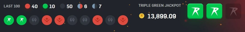csgoroll triple green jackpot