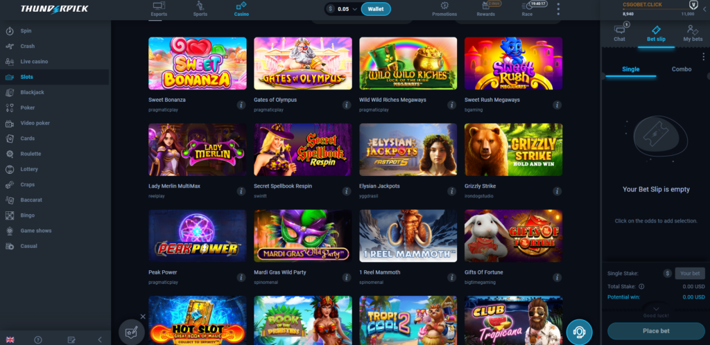 Thunderpick slots