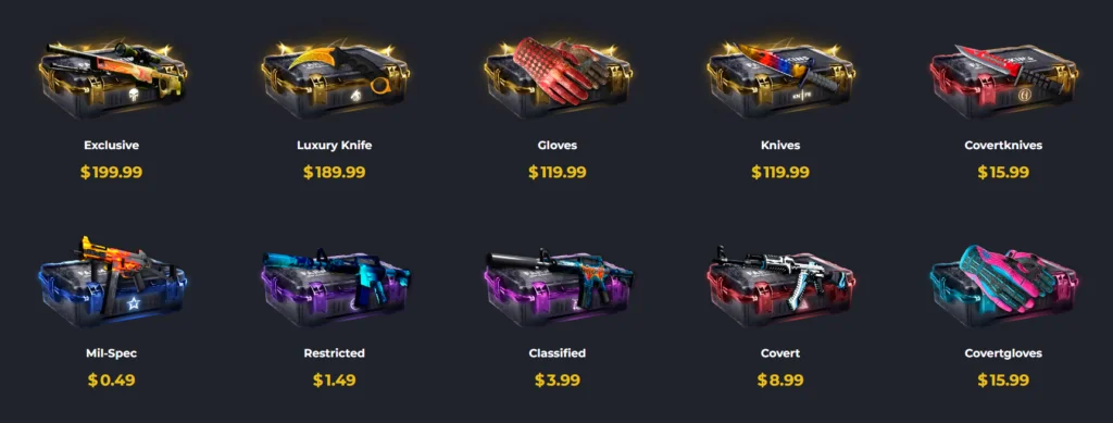 farmskins case opening section