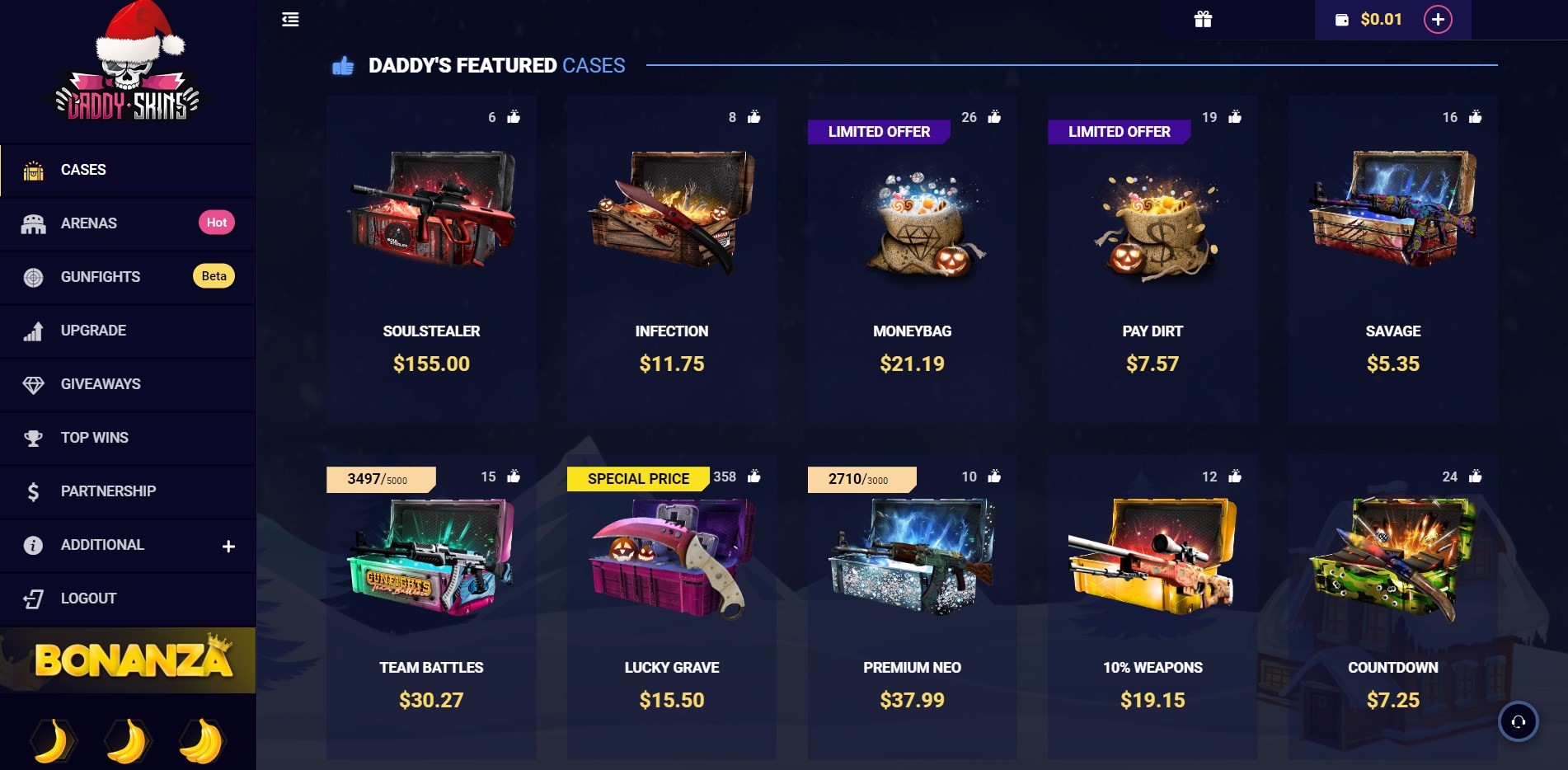 Daddyskins homepage
